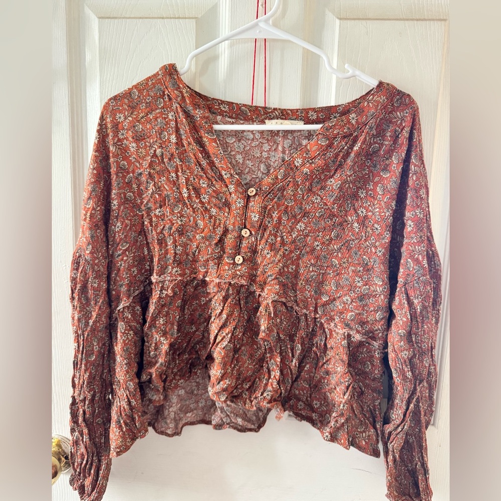 Floral Button-Up Women's Top
